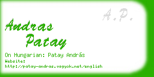 andras patay business card