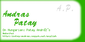 andras patay business card